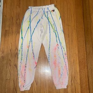 Aviator  Nation - one of a kind - hand splatter paint sweatpants